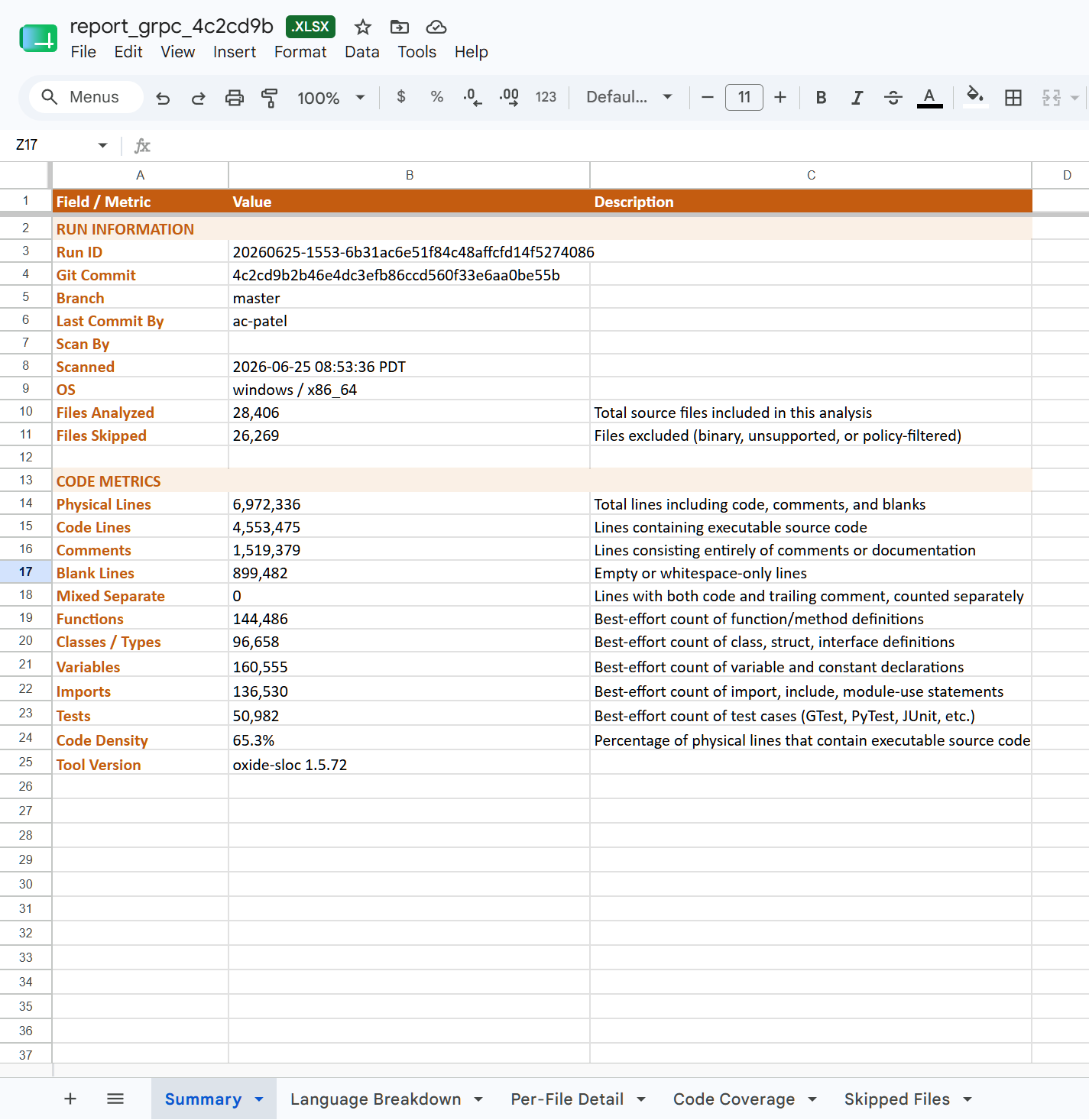 Excel Export