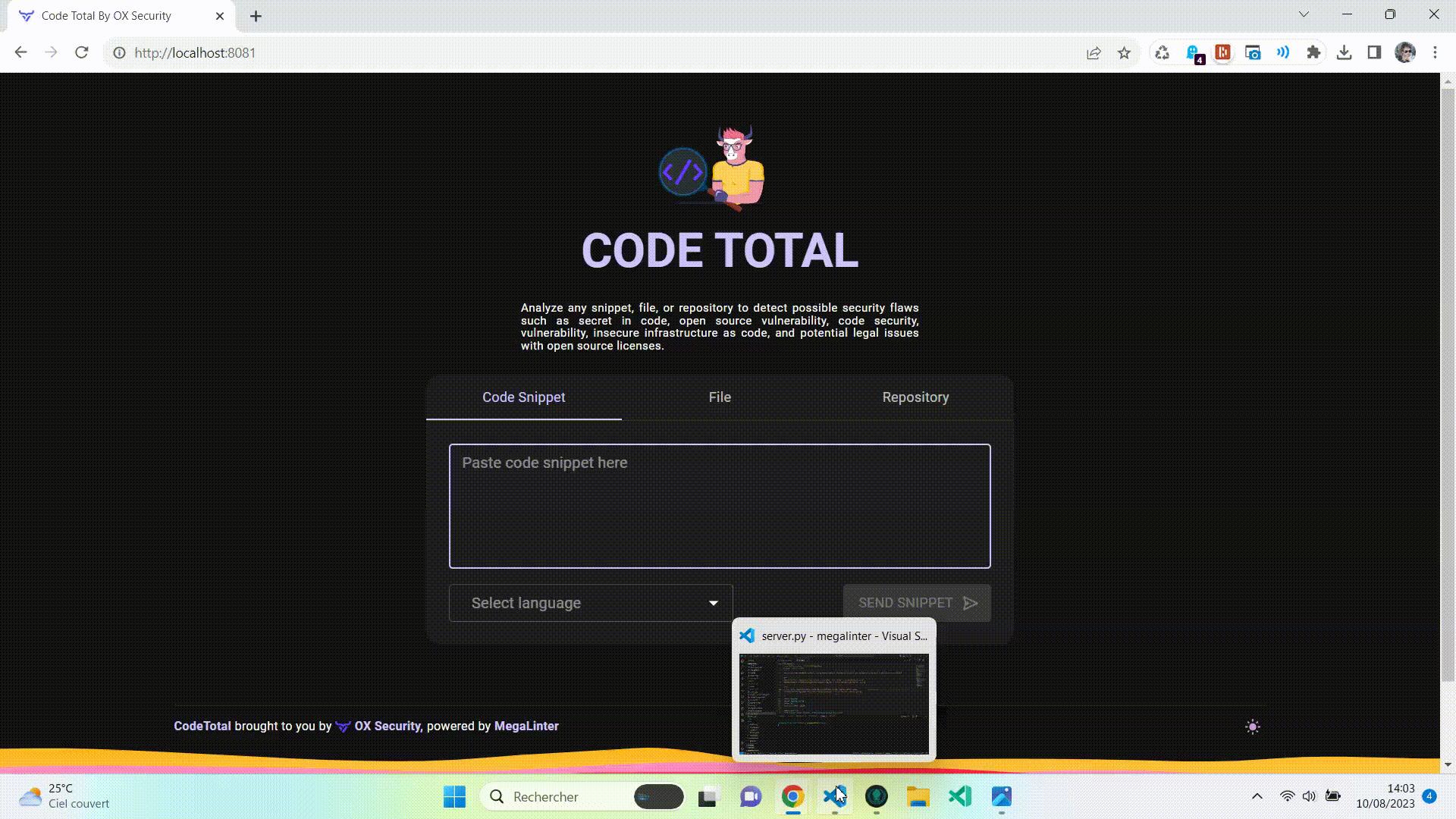 CodeTotal Screenshot