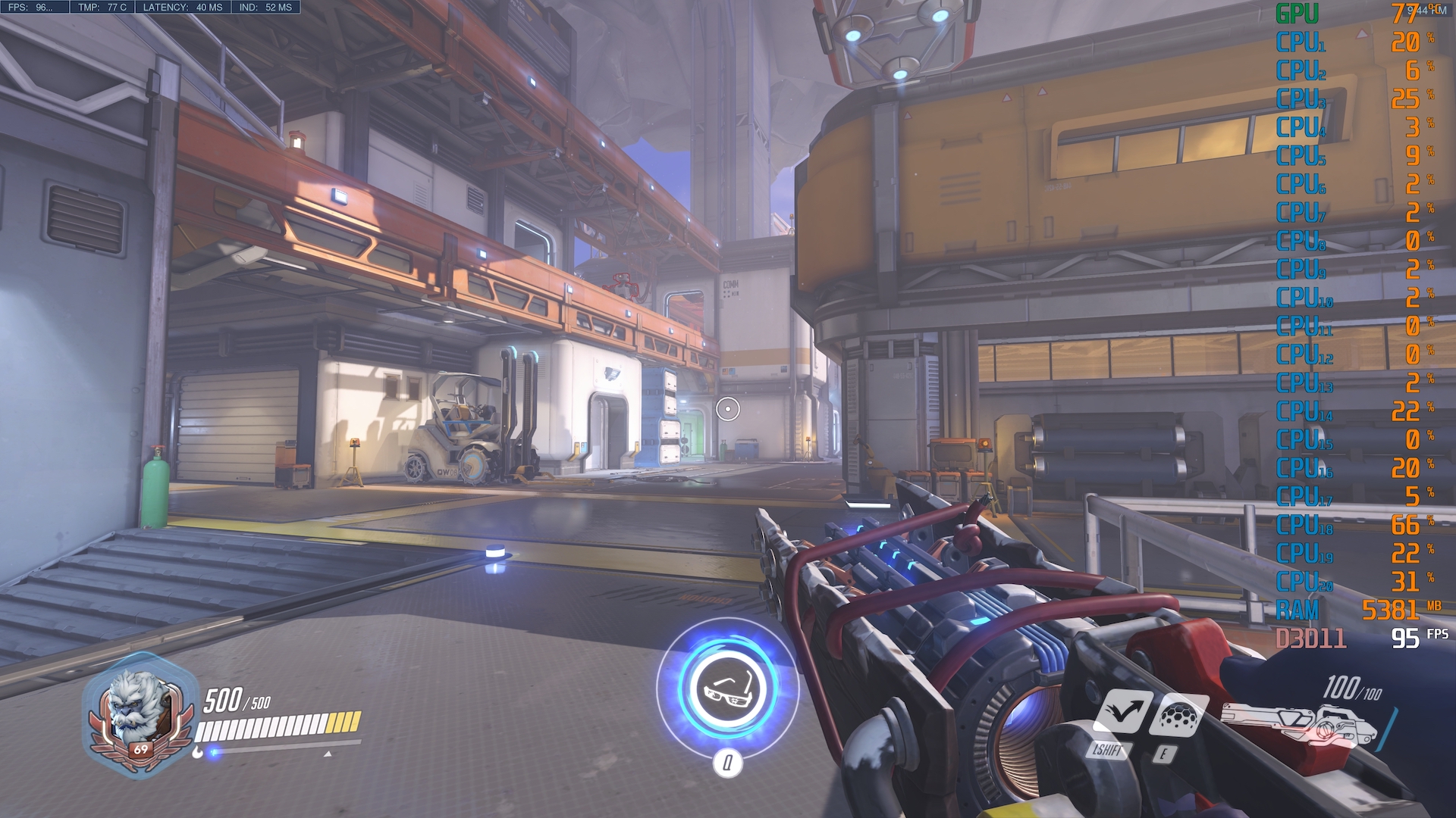 Overwatch at 3840x2160 on maxed Epic settings