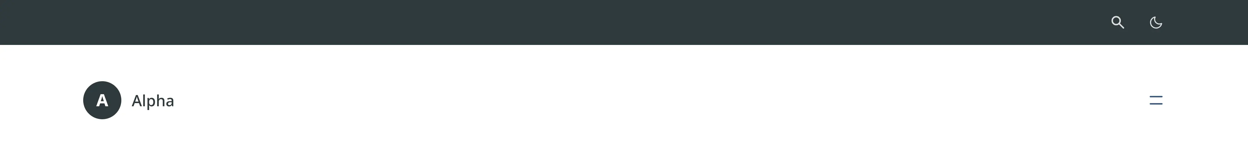 Alpha header demo screenshot