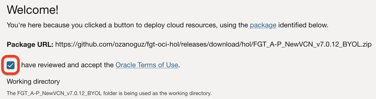 Accept Oracle Terms of Use