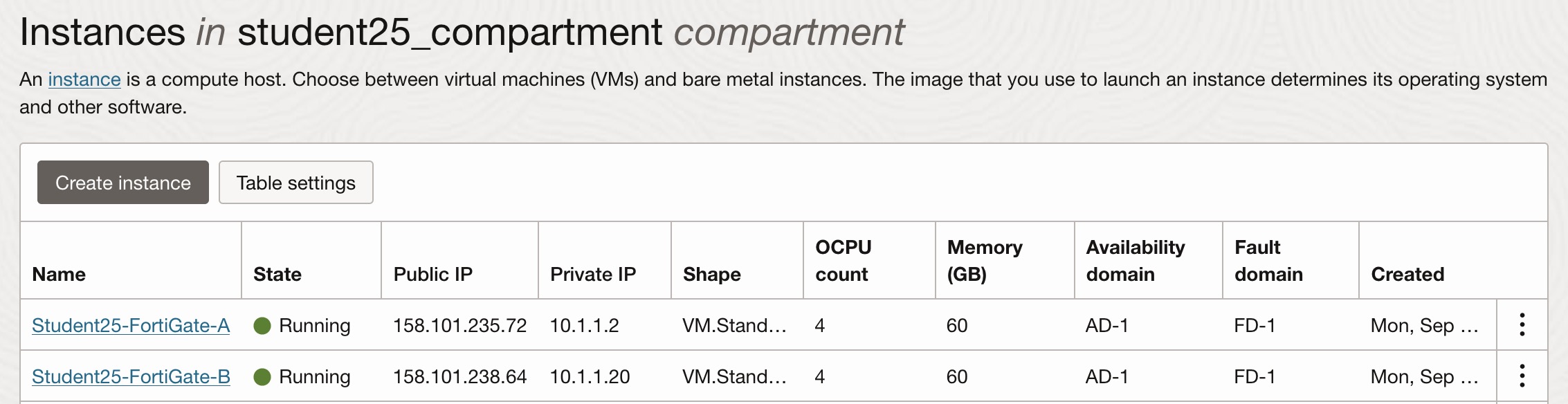 Verify FortiGate VMs Are Running