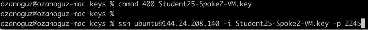 SSH to Spoke2 VM