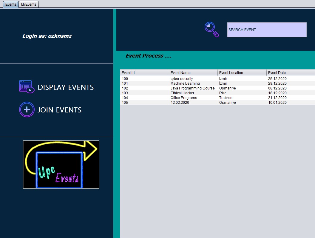 GitHub - ozknsmz/Event-Tracking-System: Event Tracking System is the ...