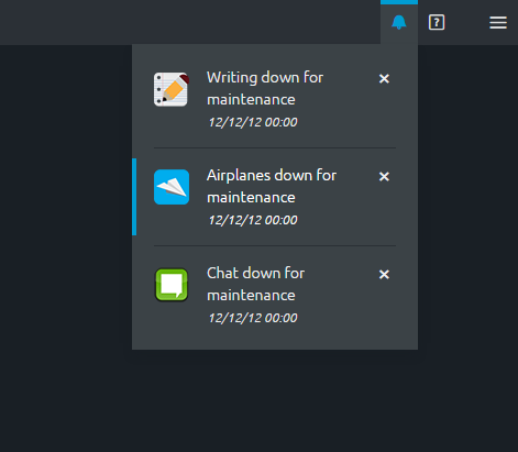 Notifications mockup