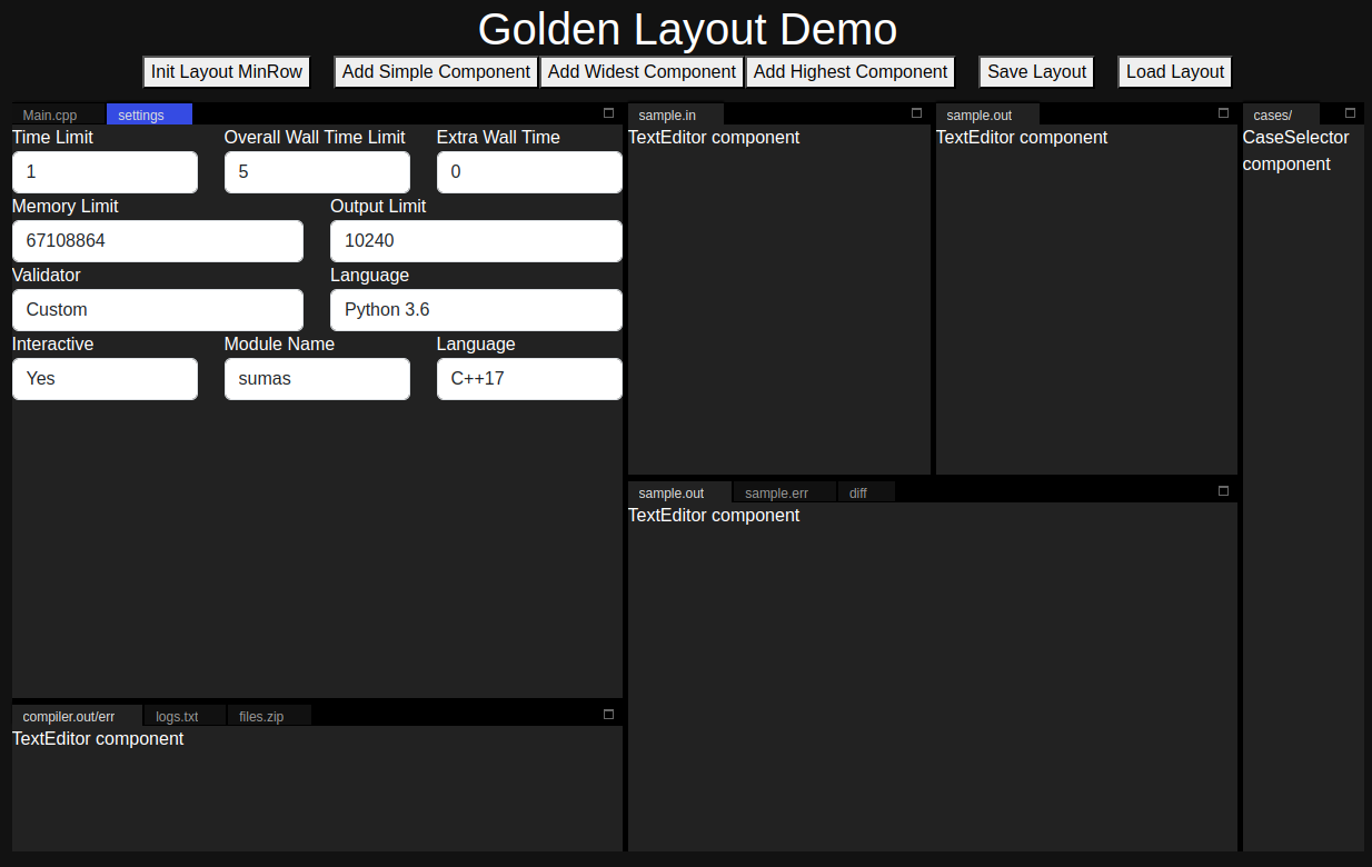 Vue-Golden-Layout