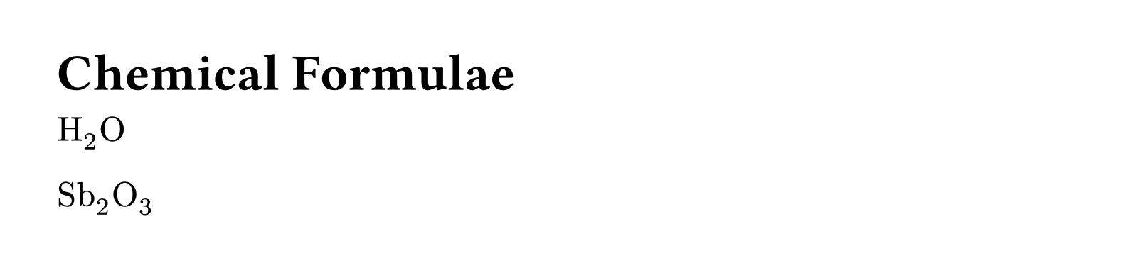 simple molecule typesetting
