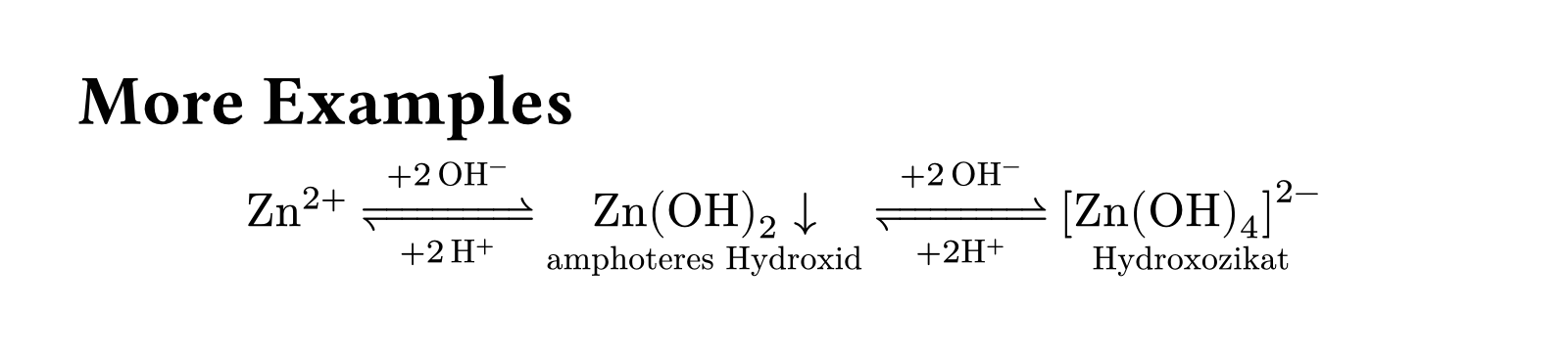 advanced example 1, typing reactions with multiple charges and names