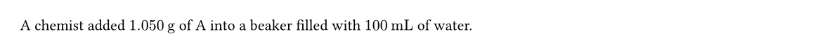 in-text declaration of quantities