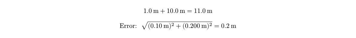 error calculation in quantities