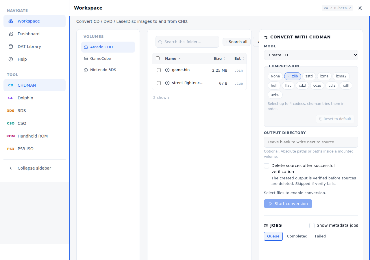 Workspace · CHDMAN, light
