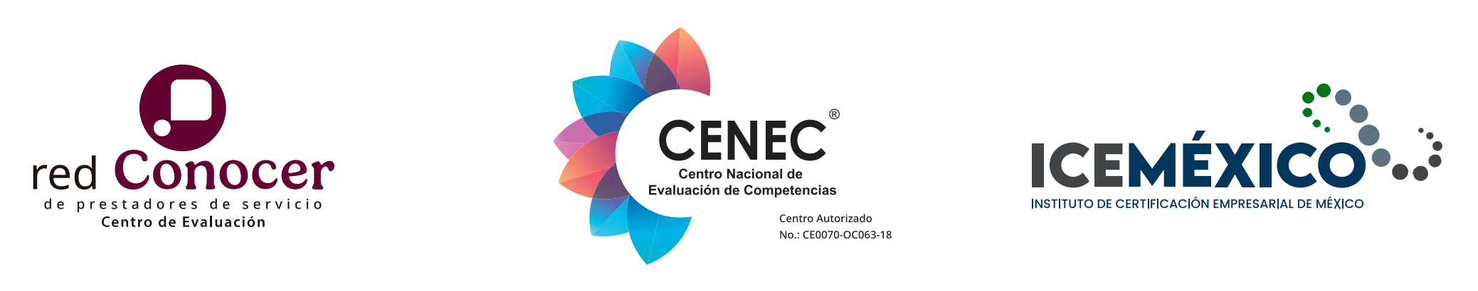 Logos Red CONOCER, CENEC e ICEMÉXICO