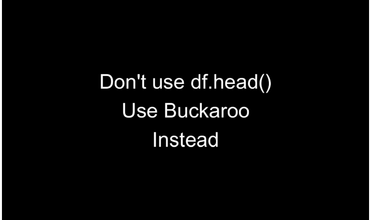 df.head() vs buckaroo annotated walkthrough