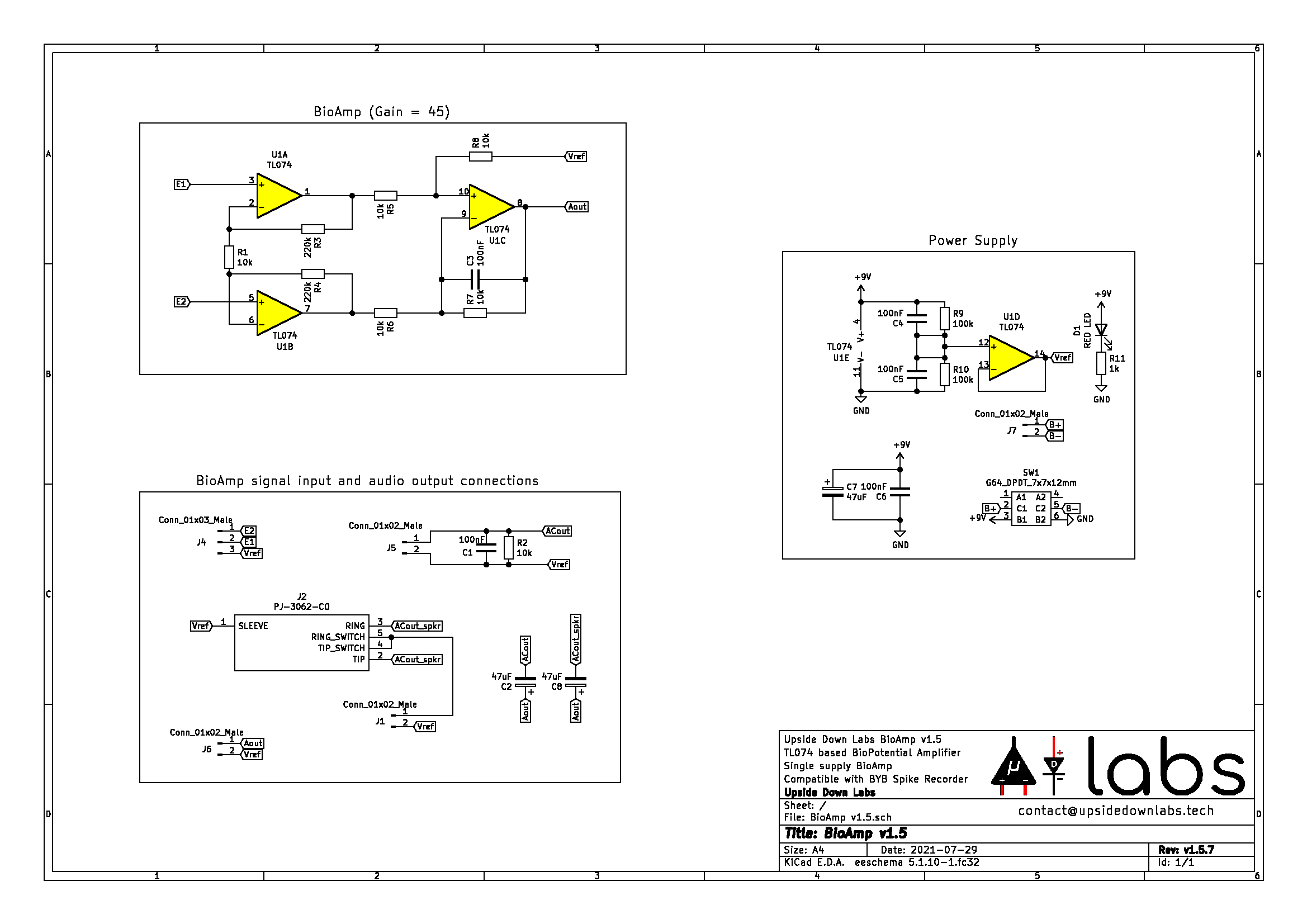 Upside Down Labs BioAmp v1.5.6 schematic