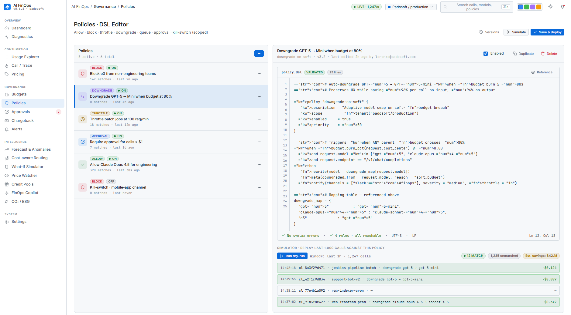 Policies (DSL)