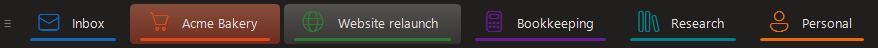 DeskTabs, dark theme