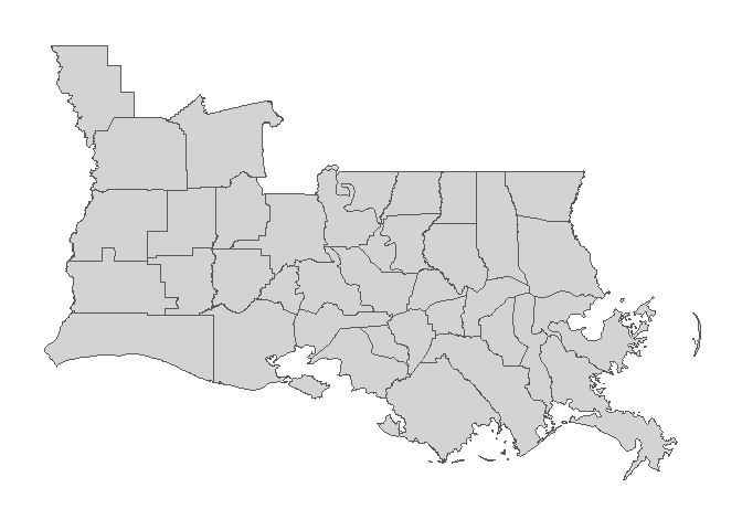 Parishes in Southern Louisiana, U.S.A.