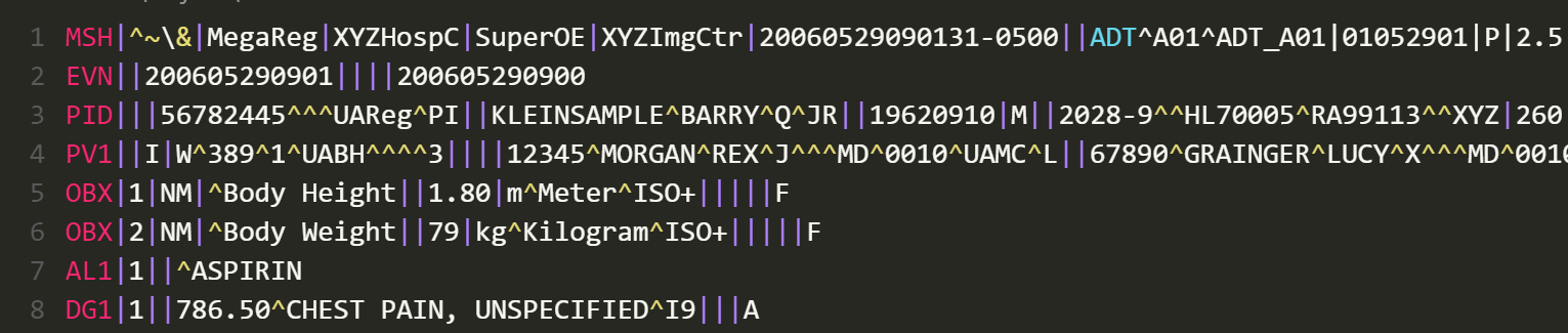 Syntax coloring