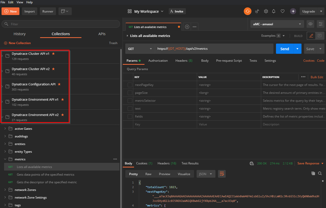 Dynatrace API Postman Collections