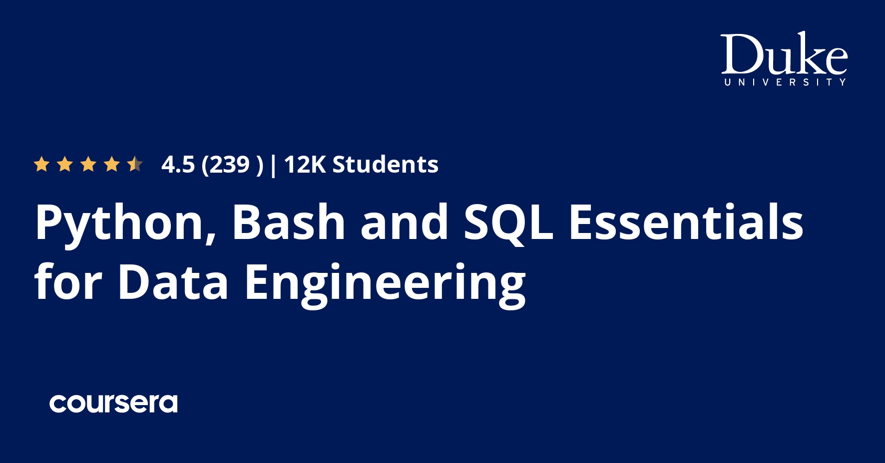 Python Bash and SQL Coursera Specialization