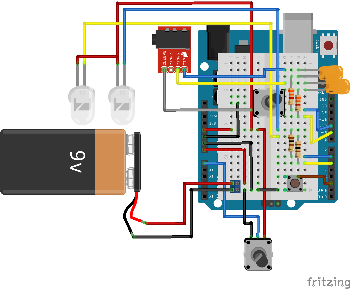 Example breadboard setup