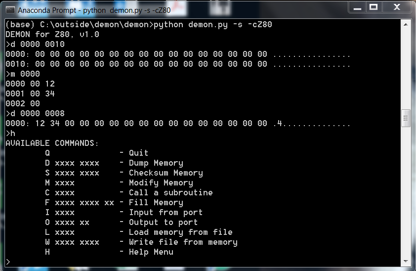 Command Line Screenshot