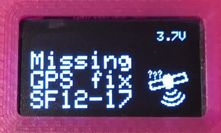 GPS fix screen