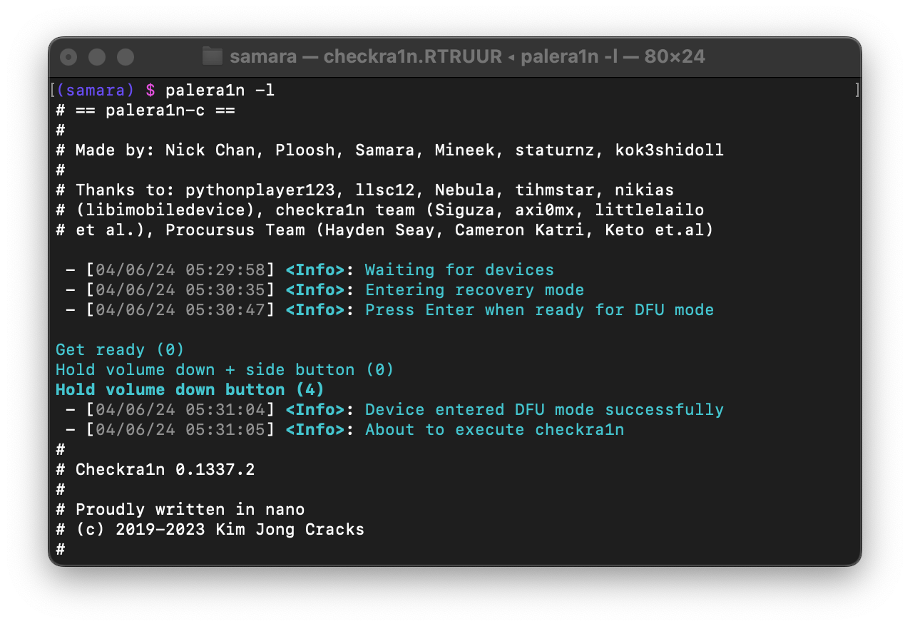 Screenshot of macOS Terminal.app