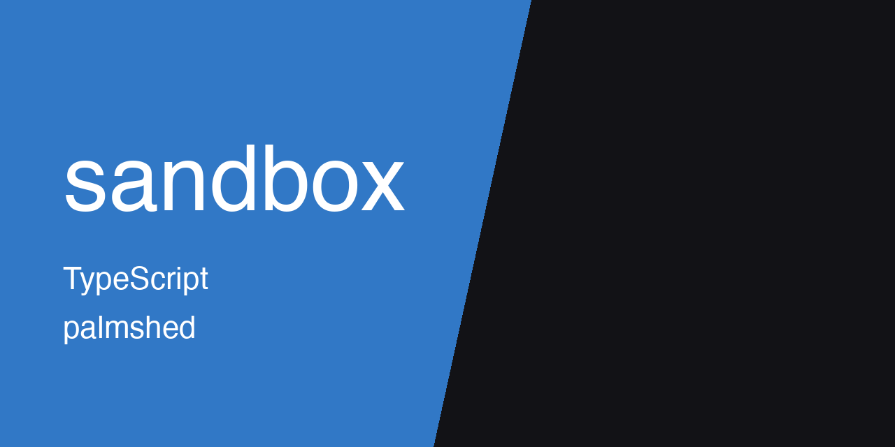 Palmshed Sandbox thumbnail from GitHub