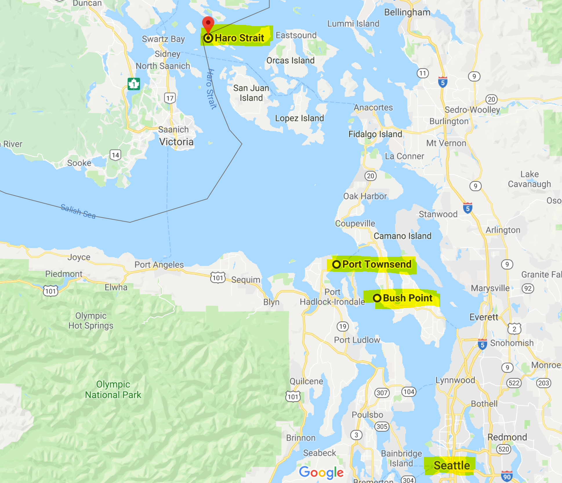 Hydrophones Map