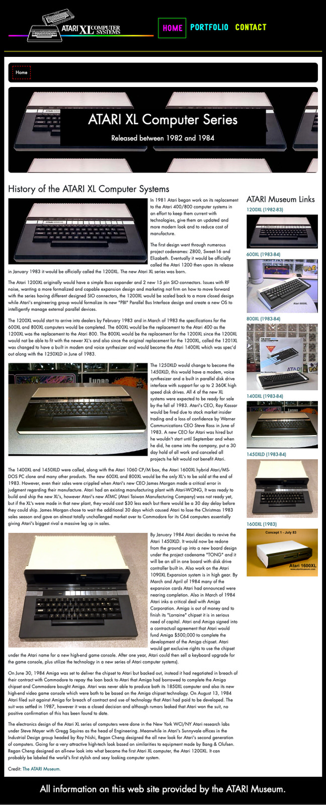 ATARI XL Computers Museum Page2 (Screenshot)