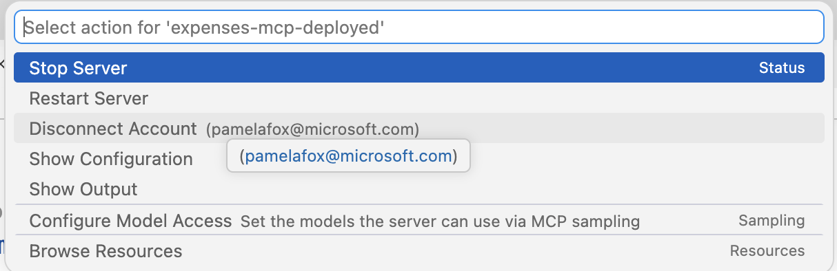 Disconnect account from CodeLens