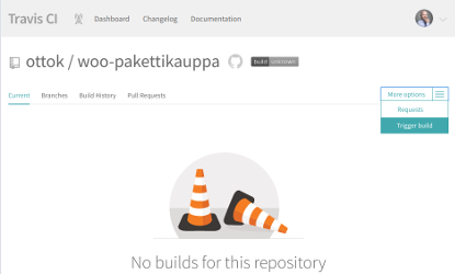 Travis CI: Trigger manual build
