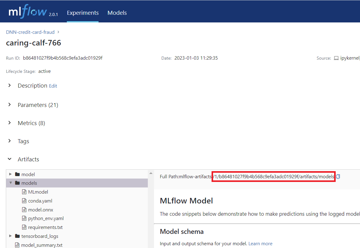 MLFlow Model Path