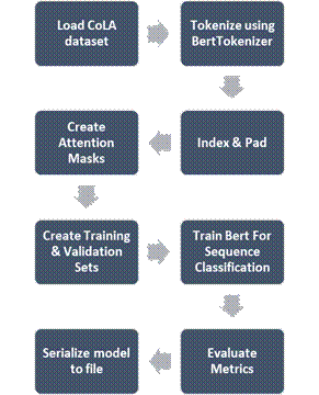 "Training Bert Model for classifying gramatically erroneous sentences"