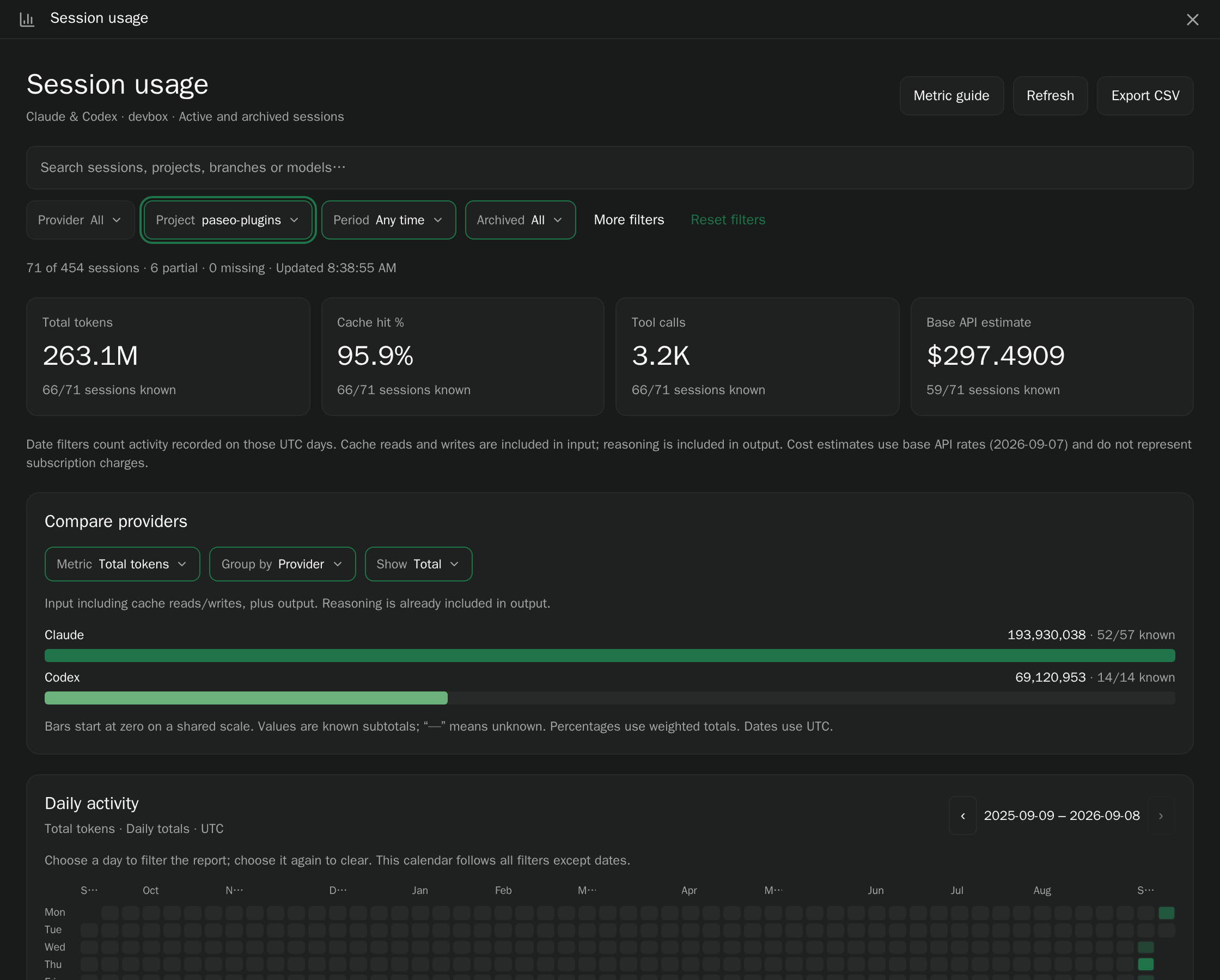 session-usage screenshot