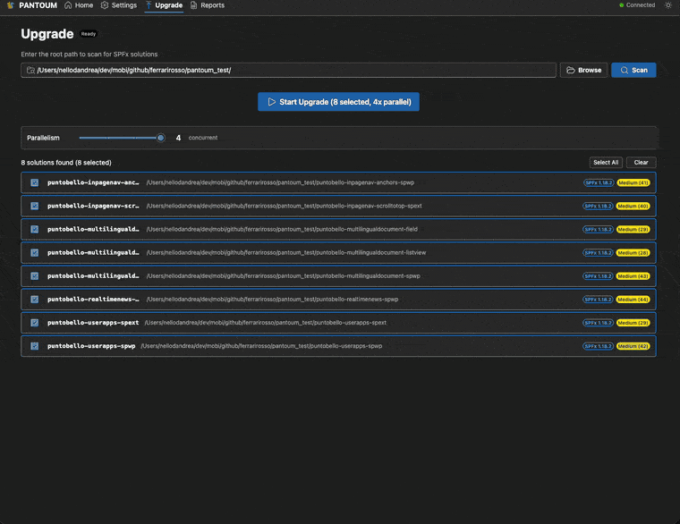 PANTOUM Studio upgrading an SPFx solution