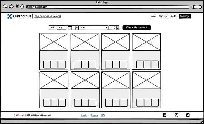 Desktop - restaurant list