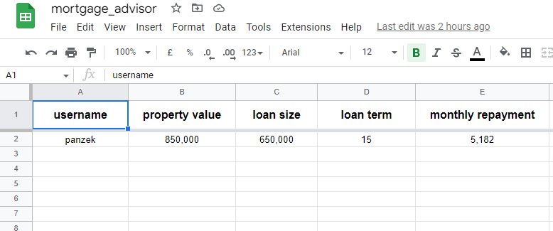 Spreadsheet