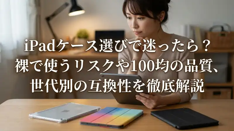 iPadケース選びで迷ったら？裸で使うリスクや100均の品質、世代別の互換性を徹底解説
