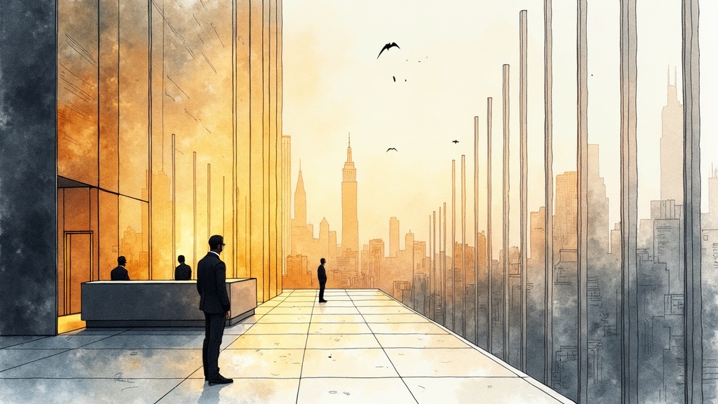 Cynergy Bank従業員がAI自動化活用の事例イラスト