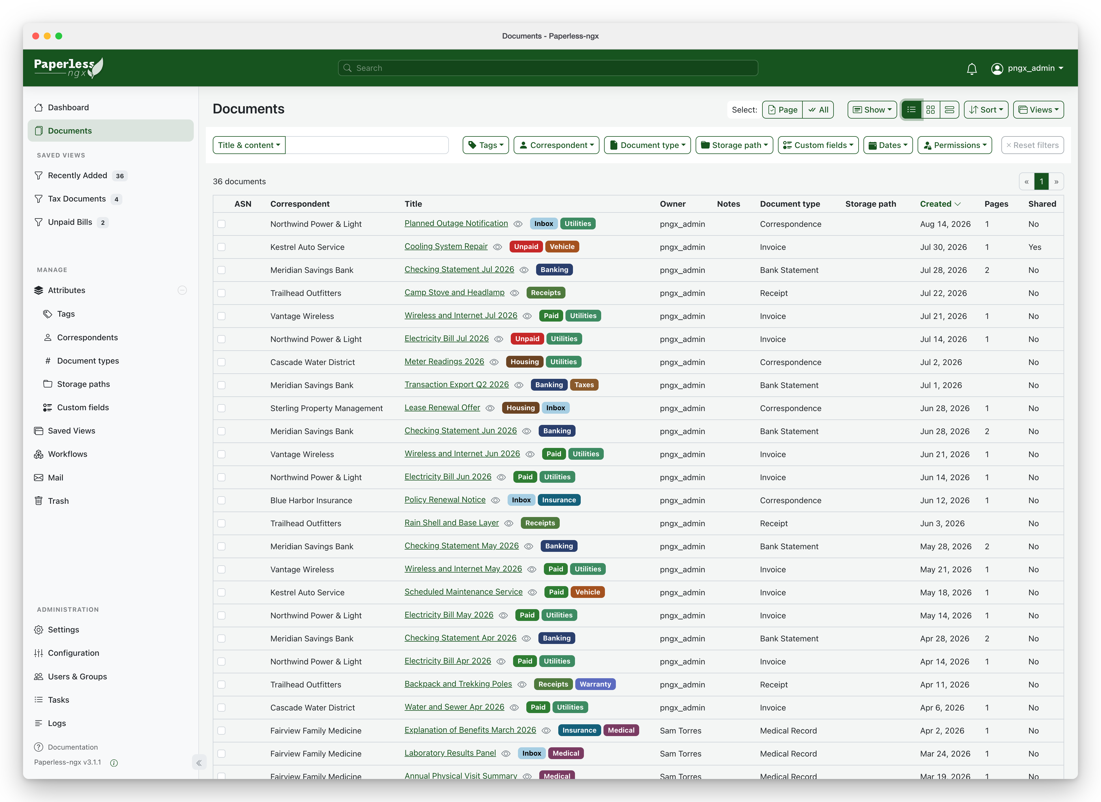 Paperless-ngx screenshot 3