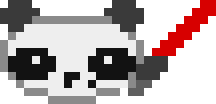 The Claude Code Track Changes panda: pixel art of a panda holding a red pen