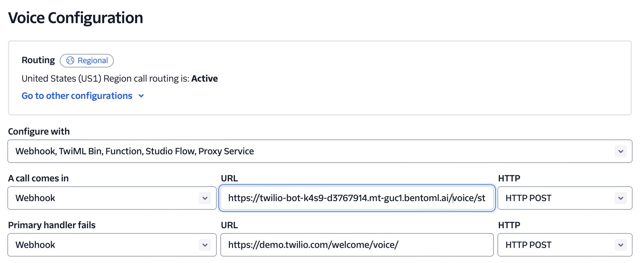 twilio example setup