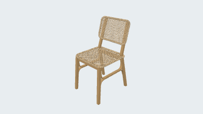 编织竹椅 CAD