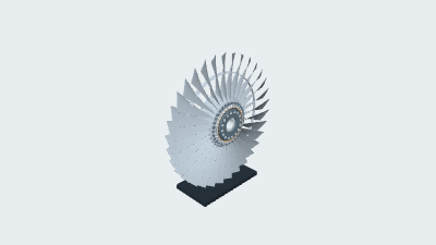 GE E³ 风扇组件 CAD