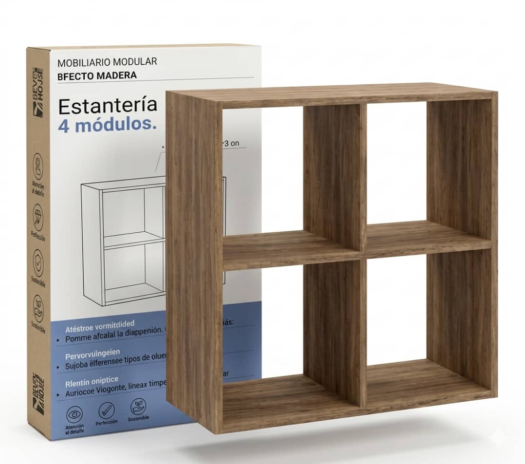 Estantería de 4 niveles SpaceQub - 80448