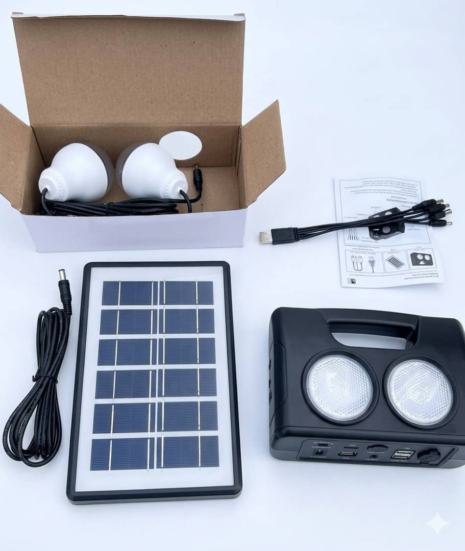 Lámpara multifuncional 30w Liper + Panel Solar  + 2 bombillos led