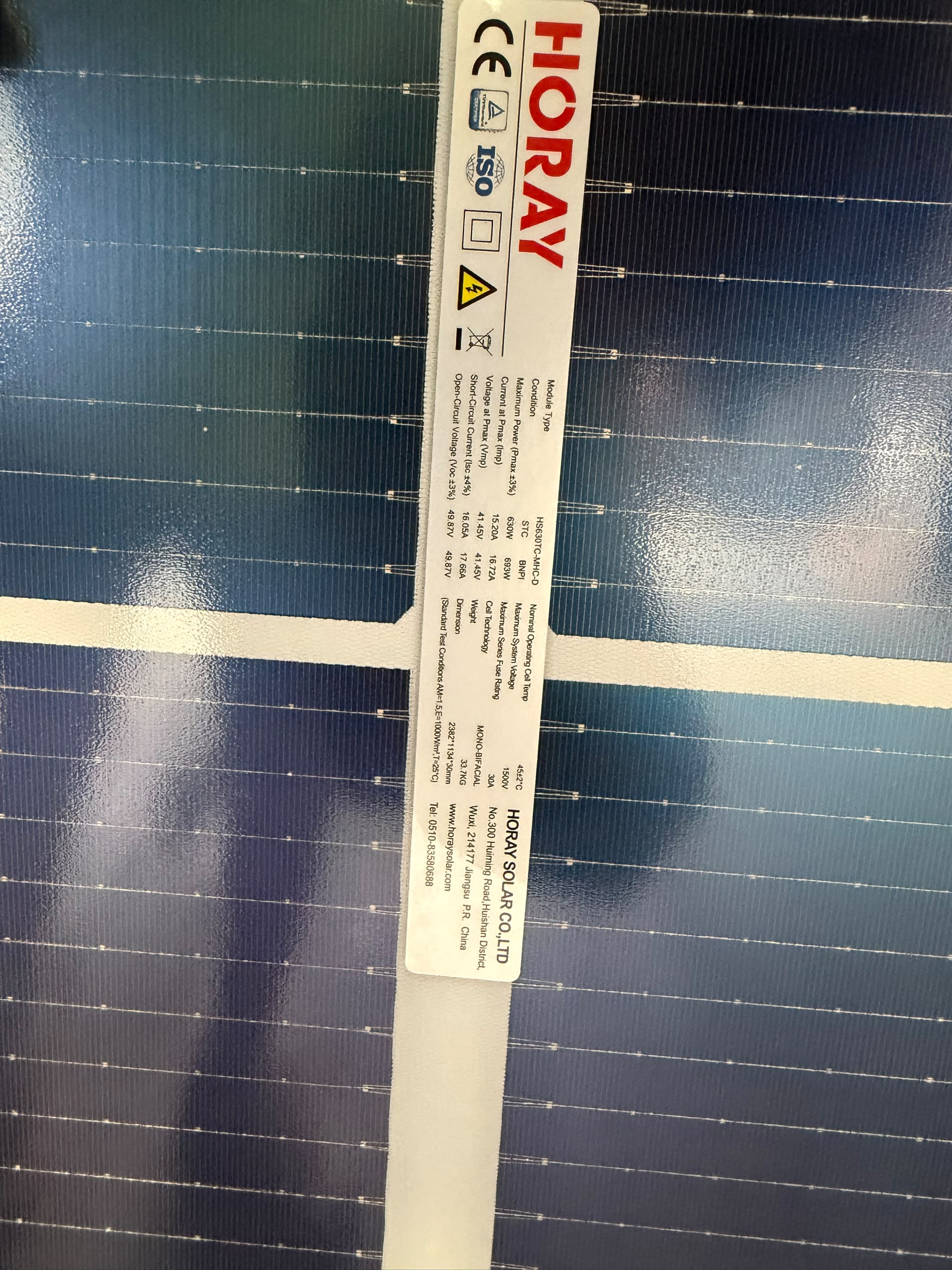 Panel Solar 630W Horay