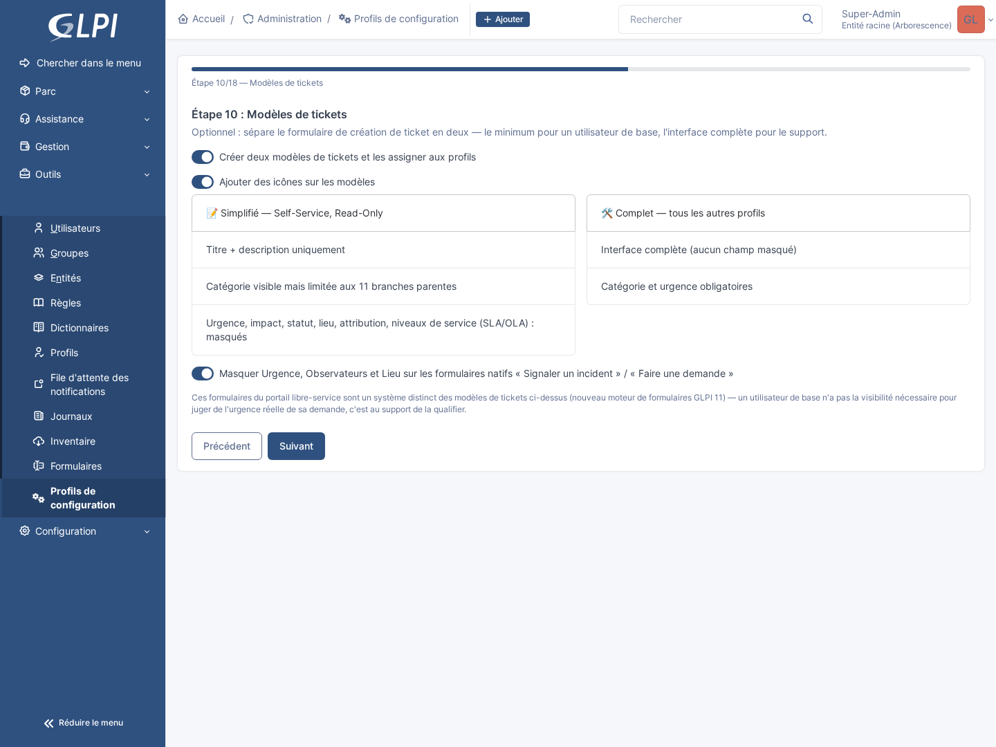 Étape 10 : Modèles de tickets